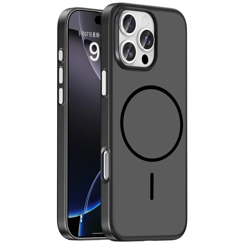 Apple iPhone 16 Pro Max Kılıf M-Safe Şarj Özellikli Zore Lora PC Kapak - 1