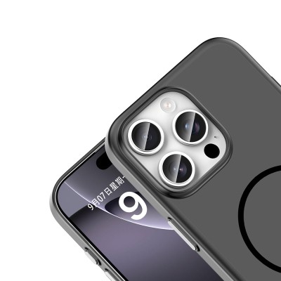 Apple iPhone 16 Pro Max Kılıf M-Safe Şarj Özellikli Zore Lora PC Kapak - 15