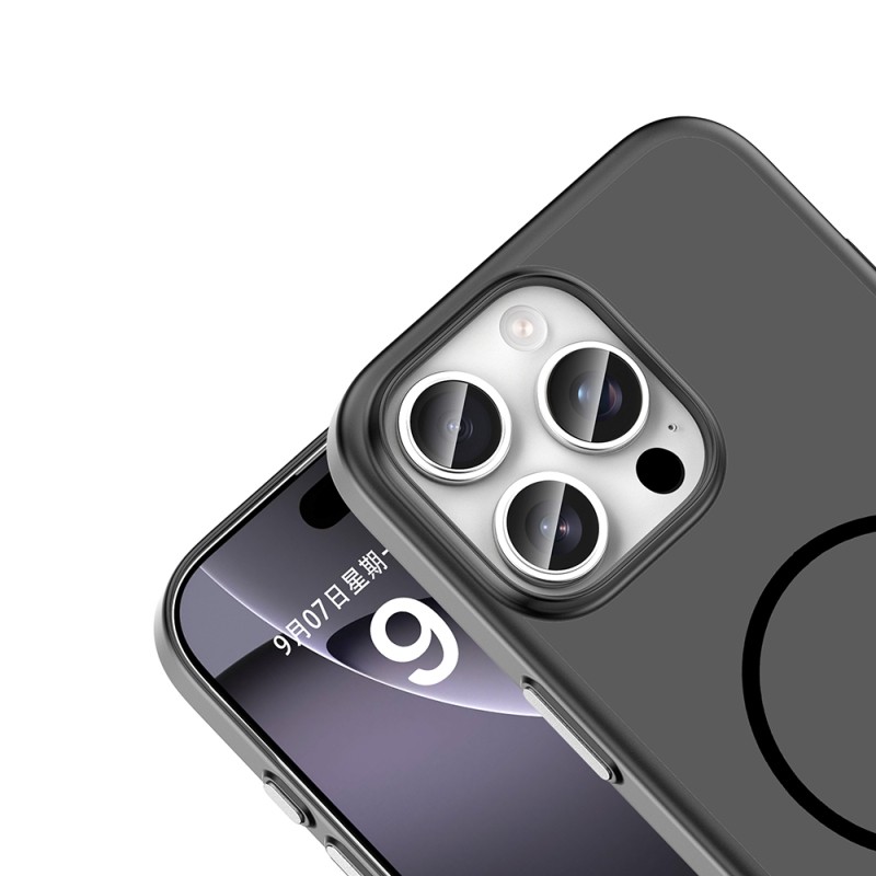 Apple iPhone 16 Pro Max Kılıf M-Safe Şarj Özellikli Zore Lora PC Kapak - 15