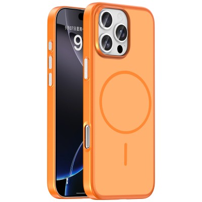 Apple iPhone 16 Pro Max Kılıf M-Safe Şarj Özellikli Zore Lora PC Kapak - 3