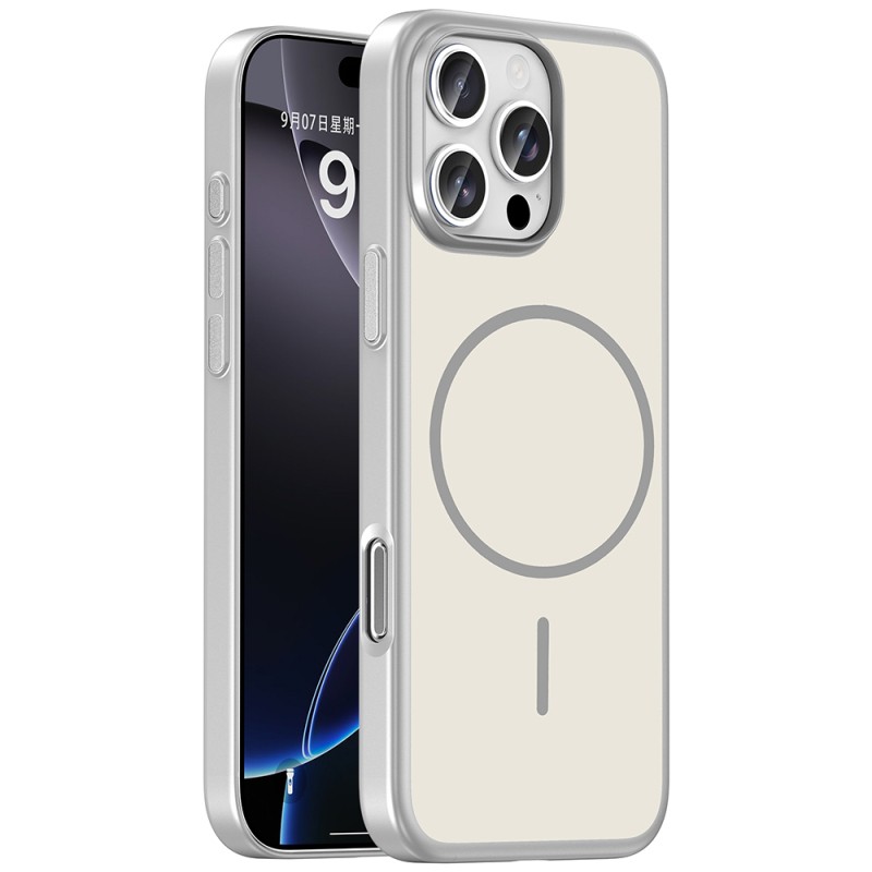 Apple iPhone 16 Pro Max Kılıf M-Safe Şarj Özellikli Zore Lora PC Kapak - 4