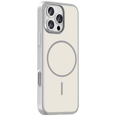 Apple iPhone 16 Pro Max Kılıf M-Safe Şarj Özellikli Zore Lora PC Kapak - 8