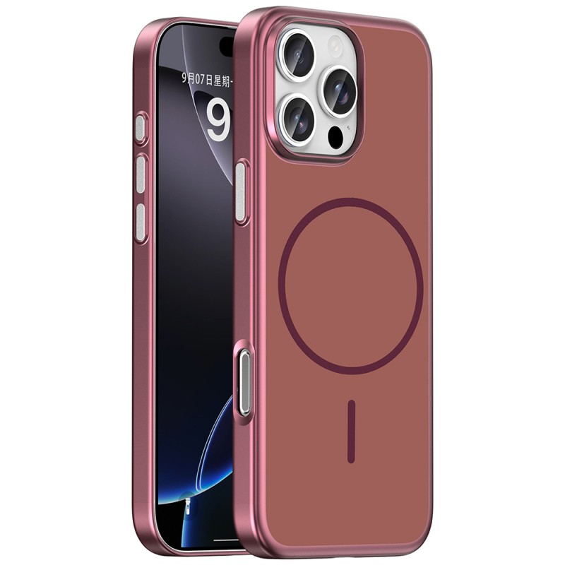 Apple iPhone 16 Pro Max Kılıf M-Safe Şarj Özellikli Zore Lora PC Kapak - 6