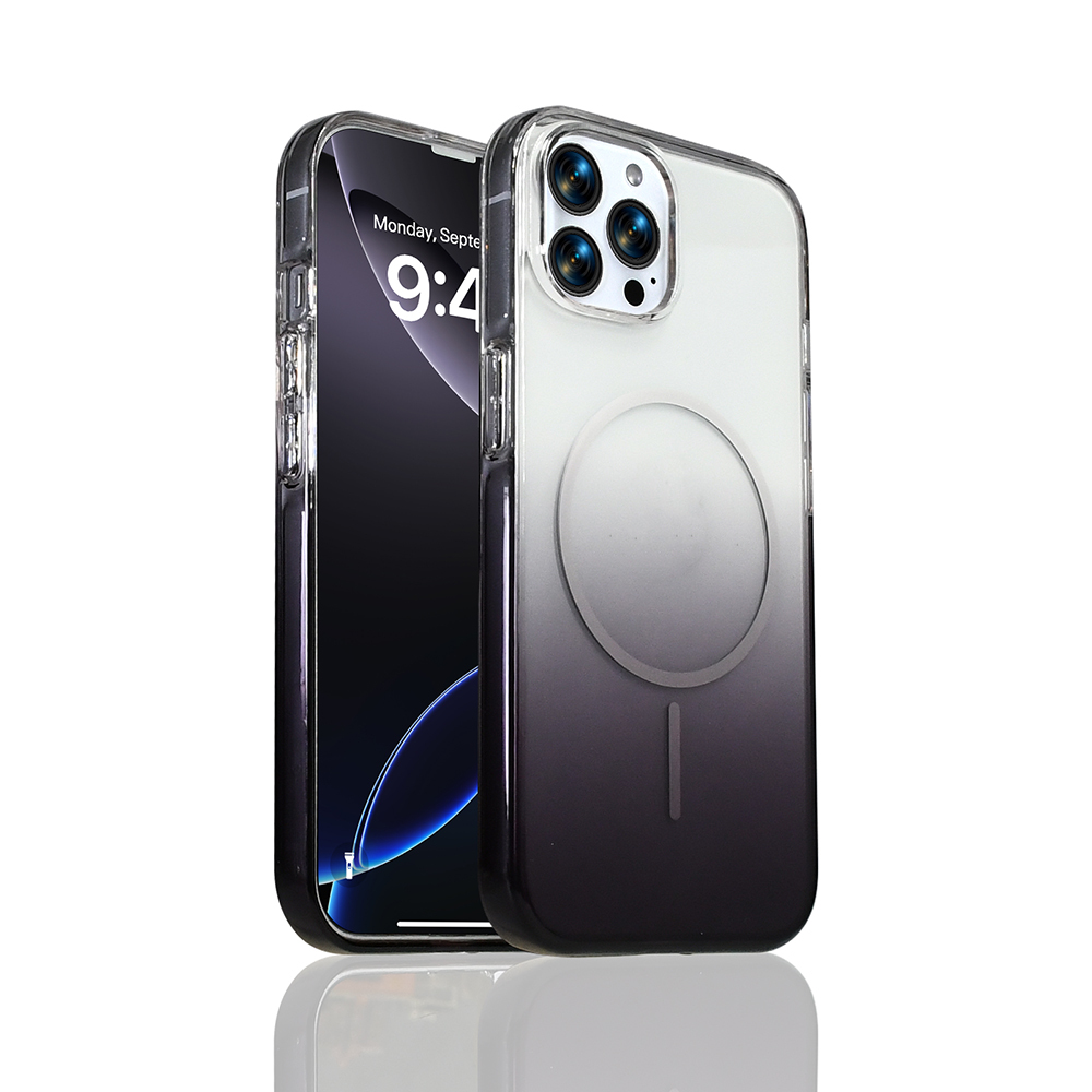 iPhone 16 Pro Max Kılıf M-Safe Şarj Özellikli Zore Septik Silikon Kapak - Siyah