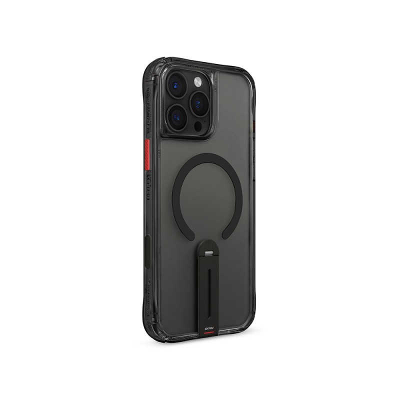 Apple iPhone 16 Pro Max Kılıf M-safe Şarj Özellikli 360 Derece Dönebilen Standlı Skinarma Helix Kapak - 12