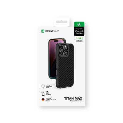Apple iPhone 16 Pro Max Kılıf M-safe Şarj Özellikli 600D Aramid Fiber Amazingthing Titan Max Serisi Kapak - 14