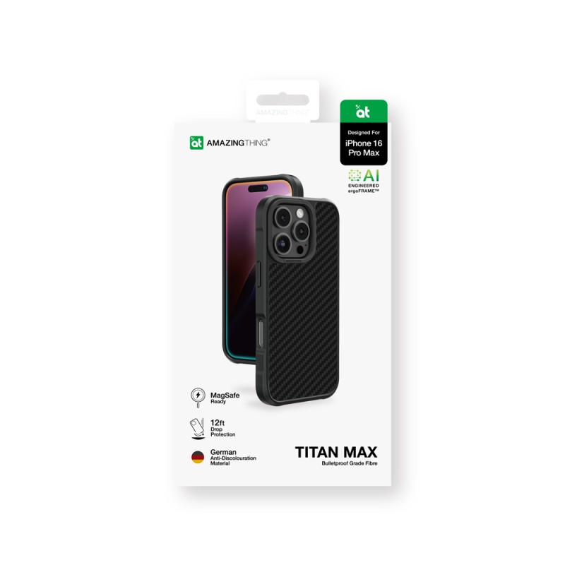 Apple iPhone 16 Pro Max Kılıf M-safe Şarj Özellikli 600D Aramid Fiber Amazingthing Titan Max Serisi Kapak - 14