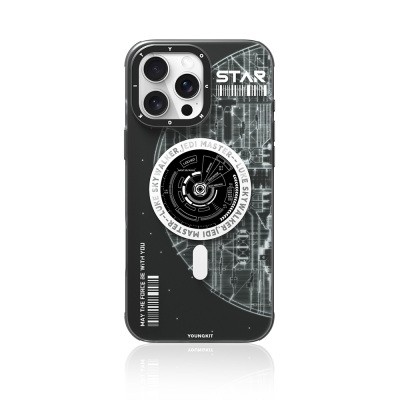 Apple iPhone 16 Pro Max Kılıf M-safe Şarj Özellikli Airbagli Hologram Tasarımlı Youngkit Interstellar Serisi Kapak - 2