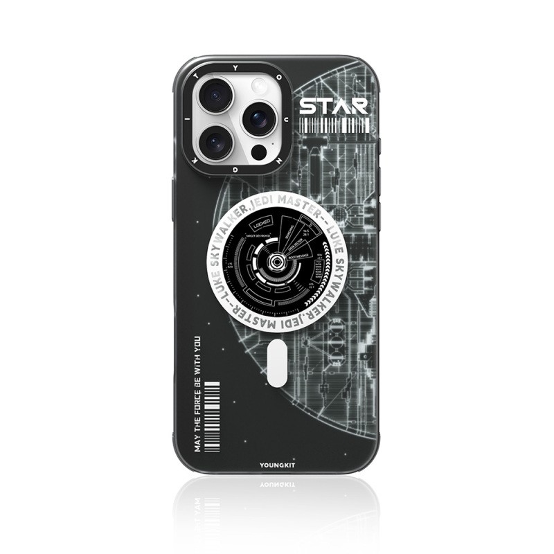 Apple iPhone 16 Pro Max Kılıf M-safe Şarj Özellikli Airbagli Hologram Tasarımlı Youngkit Interstellar Serisi Kapak - 2