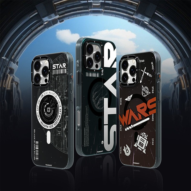 Apple iPhone 16 Pro Max Kılıf M-safe Şarj Özellikli Airbagli Hologram Tasarımlı Youngkit Interstellar Serisi Kapak - 11