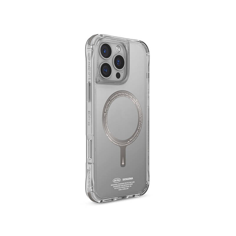 Apple iPhone 16 Pro Max Kılıf M-safe Şarj Özellikli Airbagli Şeffaf SkinArma Saido Prime Kapak - 4