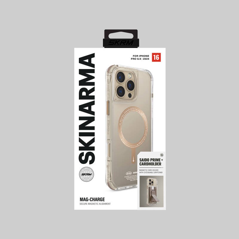 Apple iPhone 16 Pro Max Kılıf M-safe Şarj Özellikli Airbagli Şeffaf SkinArma Saido Prime Kapak - 13