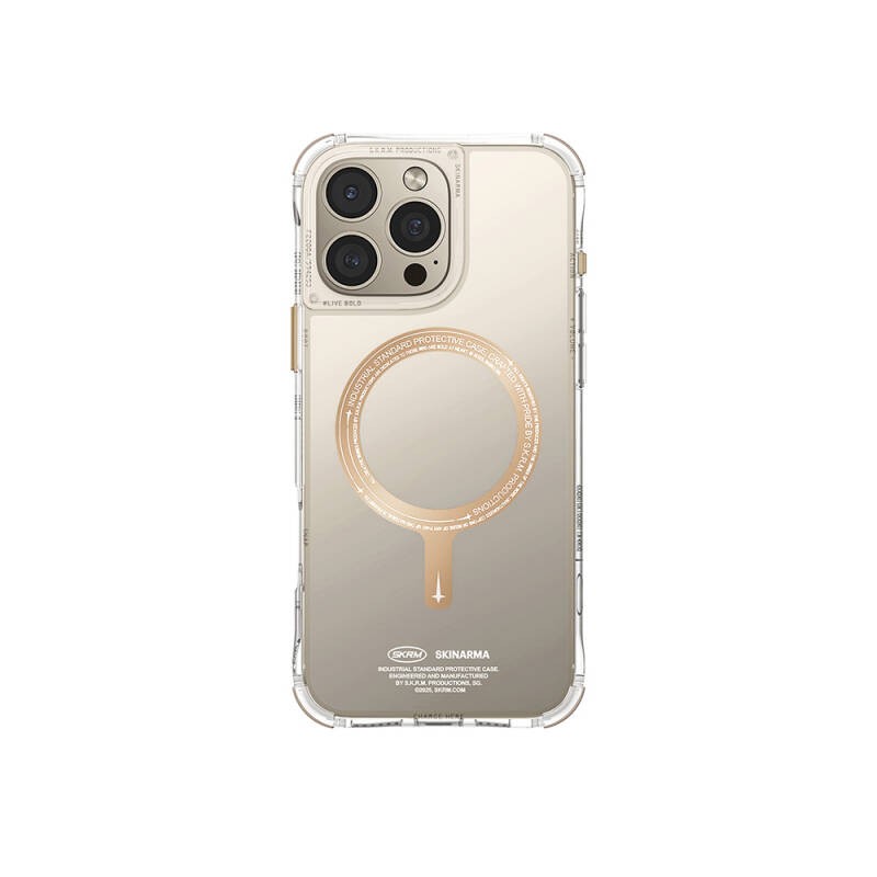 Apple iPhone 16 Pro Max Kılıf M-safe Şarj Özellikli Airbagli Şeffaf SkinArma Saido Prime Kapak - 3