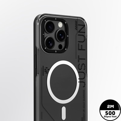 Apple iPhone 16 Pro Max Kılıf M-safe Şarj Özellikli Çıkarılabilir Arka Yüzeyli Youngkit Mecha Kapak - 13