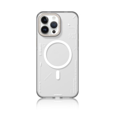 Apple iPhone 16 Pro Max Kılıf M-safe Şarj Özellikli Çıkarılabilir Arka Yüzeyli Youngkit Mecha Kapak - 7