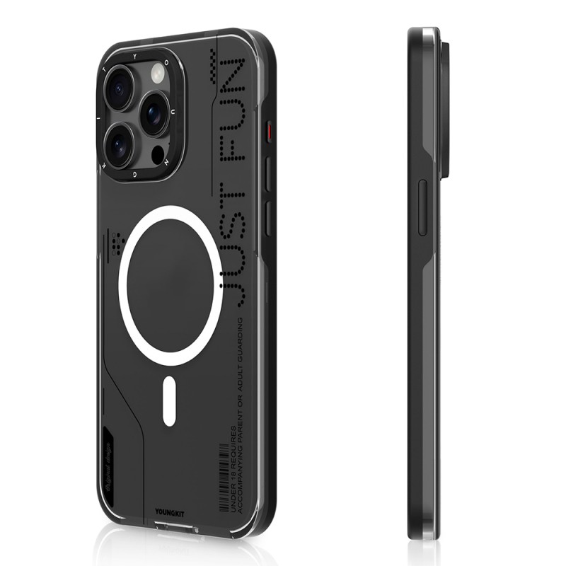 Apple iPhone 16 Pro Max Kılıf M-safe Şarj Özellikli Çıkarılabilir Arka Yüzeyli Youngkit Mecha Kapak - 2