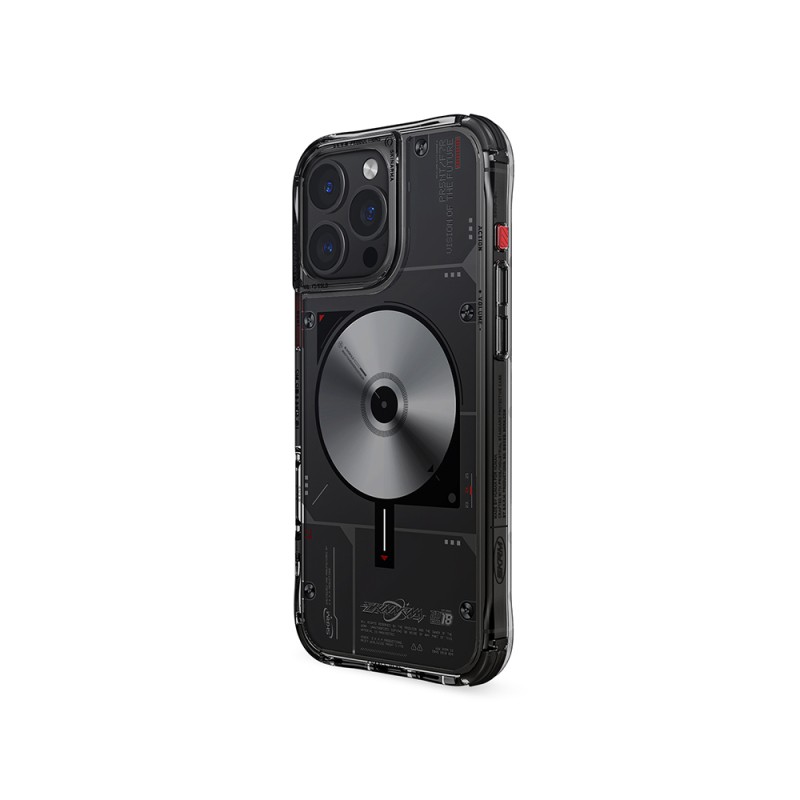 Apple iPhone 16 Pro Max Kılıf M-safe Şarj Özellikli Disk Desenli Airbag Tasarımlı Skinarma Nova Kapak - 14