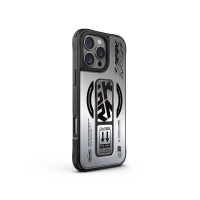 Apple iPhone 16 Pro Max Kılıf M-safe Şarj Özellikli Holografik Tasarımlı Standlı Deri Görünümlü Skinarma Kira Kobai Kapak - Skinarma