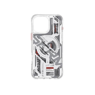 Apple iPhone 16 Pro Max Kılıf M-safe Şarj Özellikli Katmanlı Makine Temalı SkinArma Ekho Kapak - 7