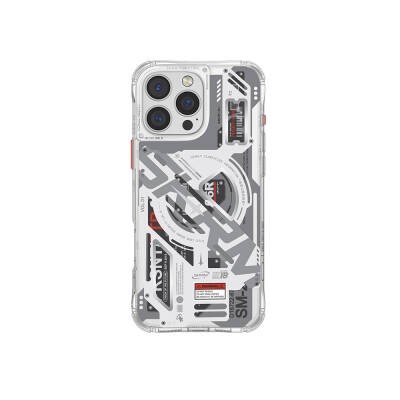 Apple iPhone 16 Pro Max Kılıf M-safe Şarj Özellikli Katmanlı Makine Temalı SkinArma Ekho Kapak - 2