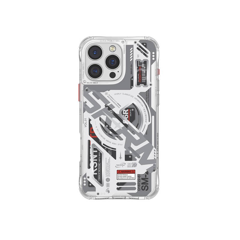 Apple iPhone 16 Pro Max Kılıf M-safe Şarj Özellikli Katmanlı Makine Temalı SkinArma Ekho Kapak - 2