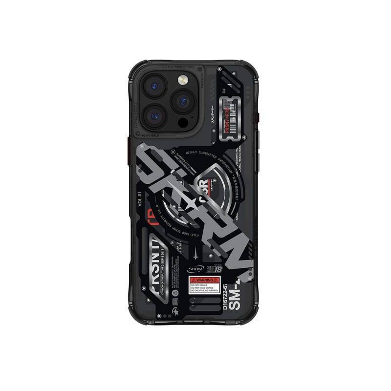 Apple iPhone 16 Pro Max Kılıf M-safe Şarj Özellikli Katmanlı Makine Temalı SkinArma Ekho Kapak - 3