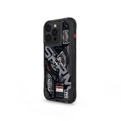 Apple iPhone 16 Pro Max Kılıf M-safe Şarj Özellikli Katmanlı Makine Temalı SkinArma Ekho Kapak - 5