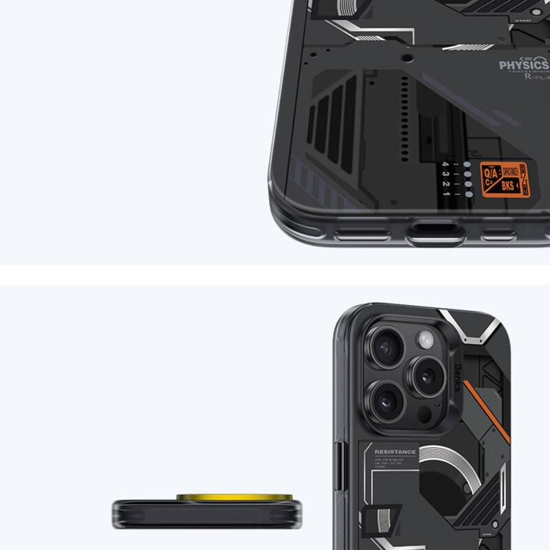 Apple iPhone 16 Pro Max Kılıf M-safe Şarj Özellikli Mekanik Tasarımlı Benks Perspective Serisi Kapak - 5