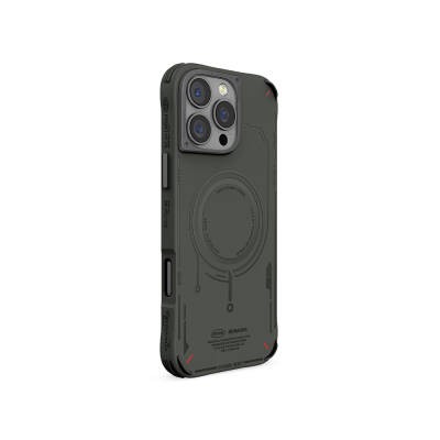 Apple iPhone 16 Pro Max Kılıf M-safe Şarj Özellikli Metal Kamera Çerçeveli Skinarma Mecha Serisi Kapak - 5