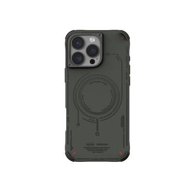 Apple iPhone 16 Pro Max Kılıf M-safe Şarj Özellikli Metal Kamera Çerçeveli Skinarma Mecha Serisi Kapak - 2