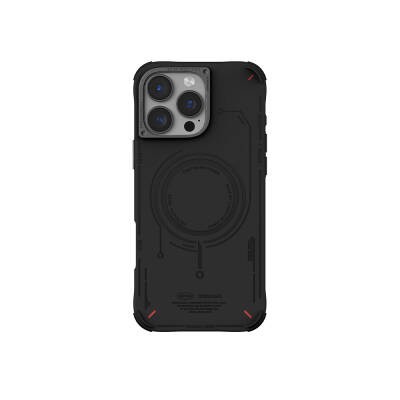 Apple iPhone 16 Pro Max Kılıf M-safe Şarj Özellikli Metal Kamera Çerçeveli Skinarma Mecha Serisi Kapak - 6