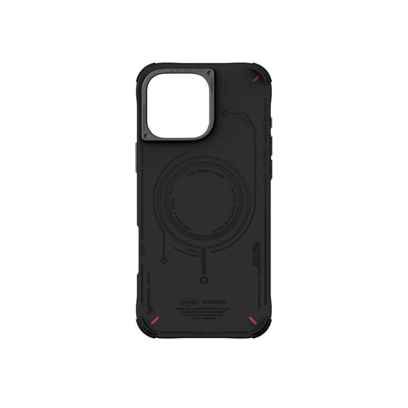 Apple iPhone 16 Pro Max Kılıf M-safe Şarj Özellikli Metal Kamera Çerçeveli Skinarma Mecha Serisi Kapak - 9