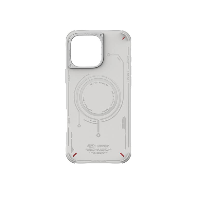 Apple iPhone 16 Pro Max Kılıf M-safe Şarj Özellikli Metal Kamera Çerçeveli Skinarma Mecha Serisi Kapak - 11