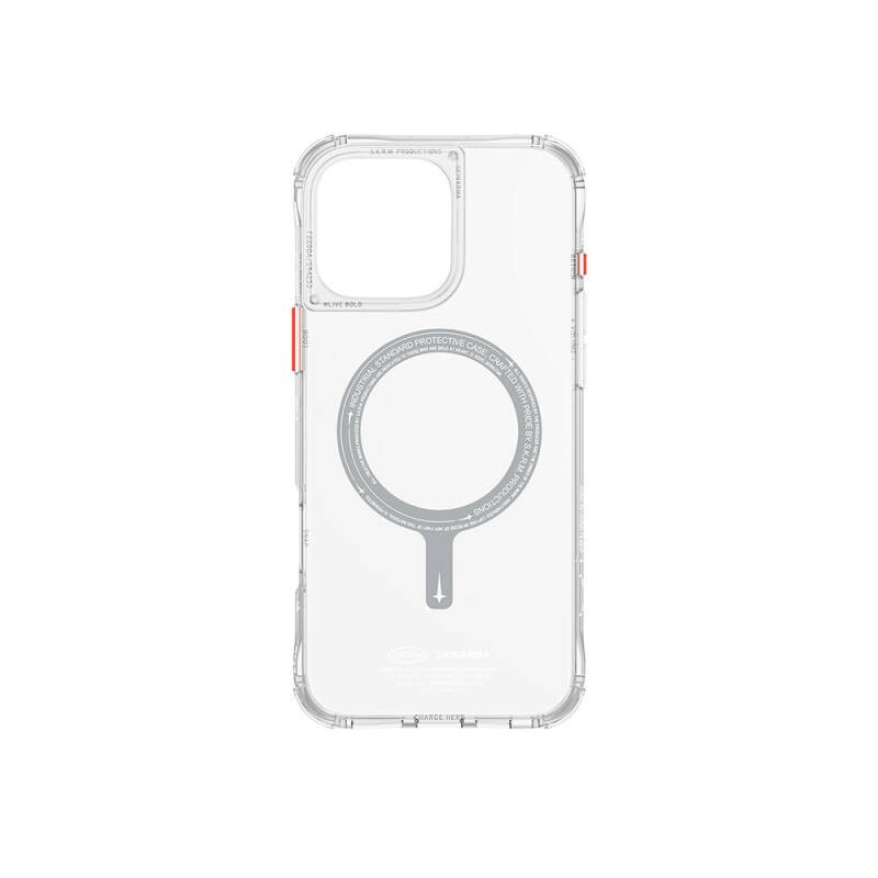 Apple iPhone 16 Pro Max Kılıf M-safe Şarj Özellikli Şeffaf Airbag Tasarımlı Skinarma Saido Kapak - 3
