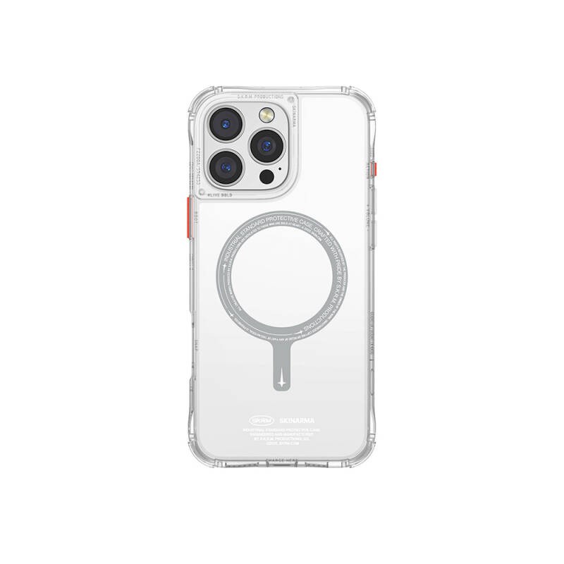 Apple iPhone 16 Pro Max Kılıf M-safe Şarj Özellikli Şeffaf Airbag Tasarımlı Skinarma Saido Kapak - 2