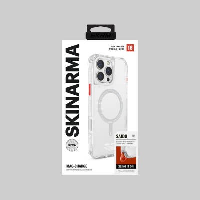 Apple iPhone 16 Pro Max Kılıf M-safe Şarj Özellikli Şeffaf Airbag Tasarımlı Skinarma Saido Kapak - 5