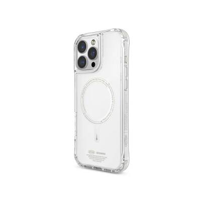 Apple iPhone 16 Pro Max Kılıf M-safe Şarj Özellikli Şeffaf Airbag Tasarımlı Skinarma Saido Nightglow Kapak - 4