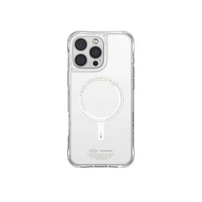Apple iPhone 16 Pro Max Kılıf M-safe Şarj Özellikli Şeffaf Airbag Tasarımlı Skinarma Saido Nightglow Kapak - 5