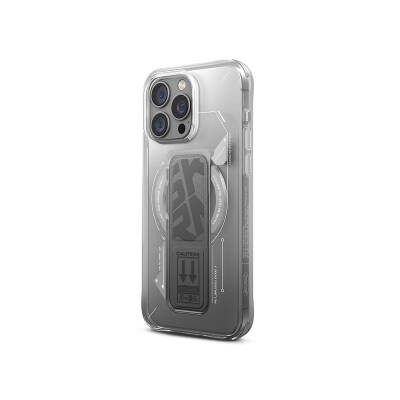 Apple iPhone 16 Pro Max Kılıf M-safe Şarj Özellikli Teknoloji Desenli Standlı Skinarma Helio Kapak - 5