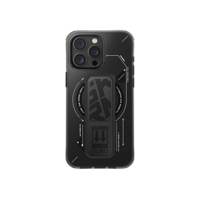 Apple iPhone 16 Pro Max Kılıf M-safe Şarj Özellikli Teknoloji Desenli Standlı Skinarma Helio Kapak - 2