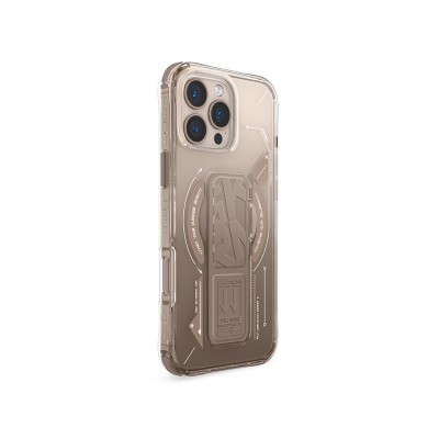 Apple iPhone 16 Pro Max Kılıf M-safe Şarj Özellikli Teknoloji Desenli Standlı Skinarma Helio Kapak - 14