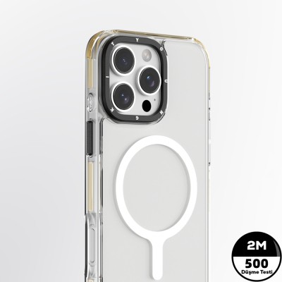Apple iPhone 16 Pro Max Kılıf M-safe Şarj Özellikli YoungKit Crystal Color Serisi Kapak - 14