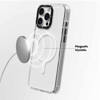 Apple iPhone 16 Pro Max Kılıf M-safe Şarj Özellikli YoungKit Crystal Color Serisi Kapak - 11