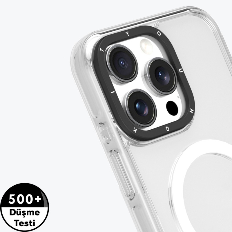 Apple iPhone 16 Pro Max Kılıf M-safe Şarj Özellikli YoungKit Crystal Color Serisi Kapak - 13