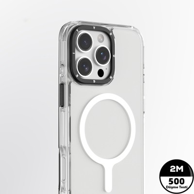 Apple iPhone 16 Pro Max Kılıf M-safe Şarj Özellikli YoungKit Crystal Color Serisi Kapak - 12