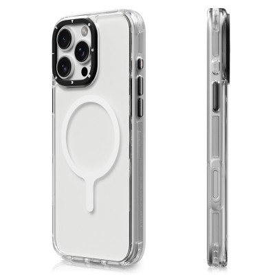 Apple iPhone 16 Pro Max Kılıf M-safe Şarj Özellikli YoungKit Crystal Color Serisi Kapak - 3