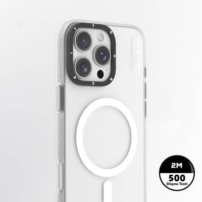 Apple iPhone 16 Pro Max Kılıf M-safe Şarj Özellikli Youngkit Hidden Sand Serisi Kapak - 9