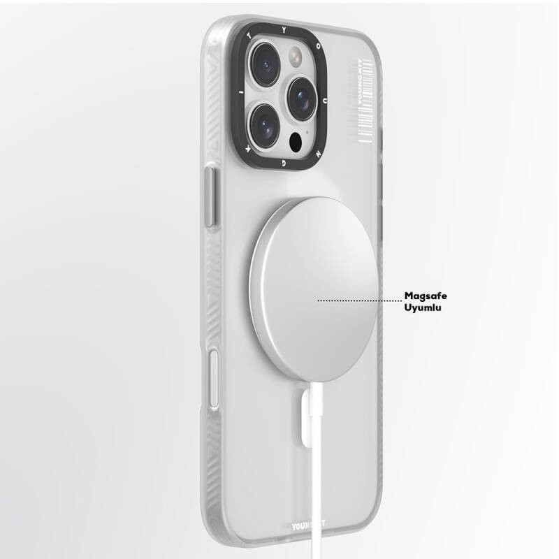 Apple iPhone 16 Pro Max Kılıf M-safe Şarj Özellikli Youngkit Hidden Sand Serisi Kapak - 10