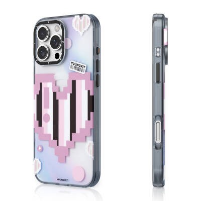 Apple iPhone 16 Pro Max Kılıf M-safe Şarj Özellikli Youngkit Love Serisi Kapak - 4