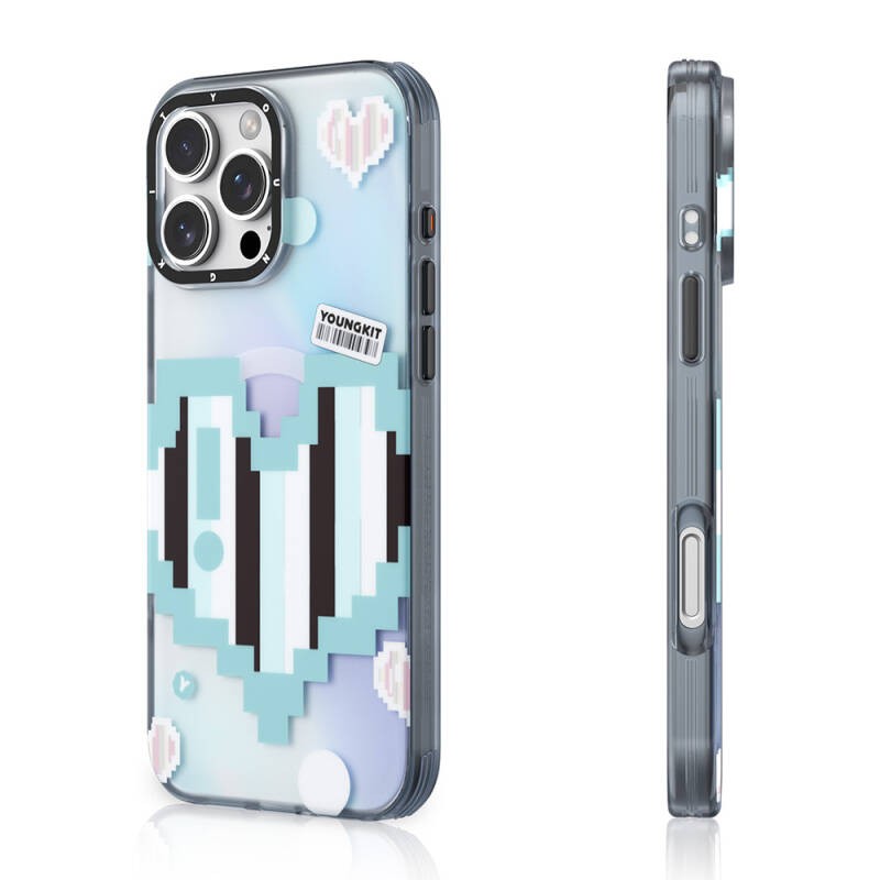 Apple iPhone 16 Pro Max Kılıf M-safe Şarj Özellikli Youngkit Love Serisi Kapak - 3